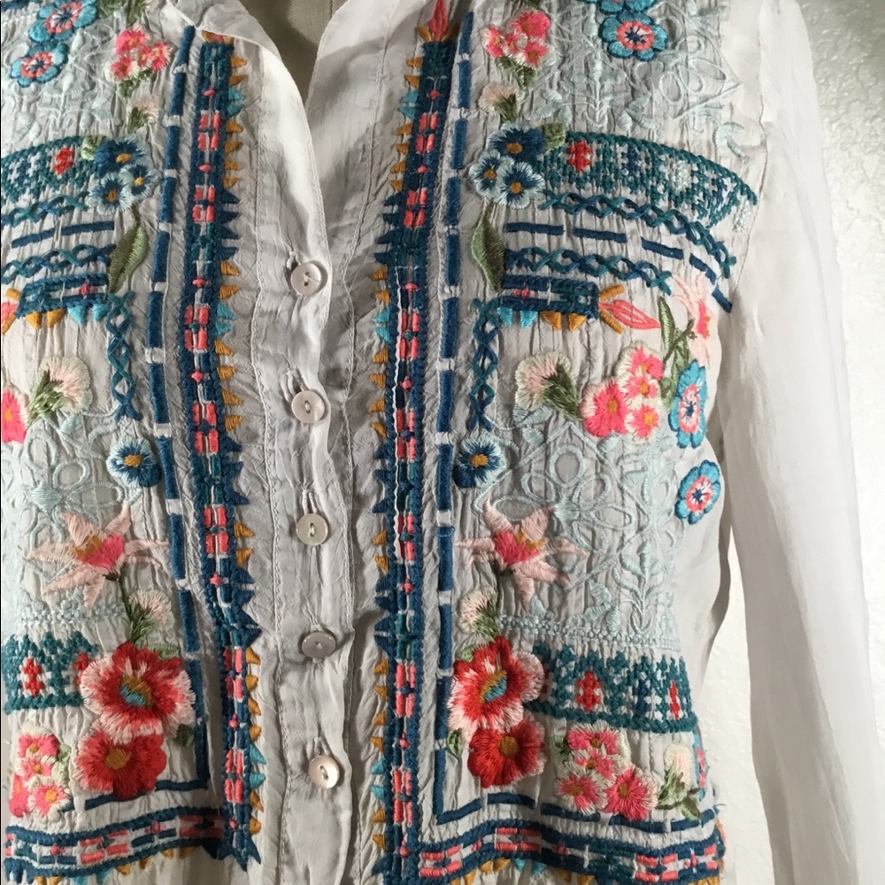 Johnny Was Midsommar Scandinav Tunic Size S NWT - Picture 2 of 5